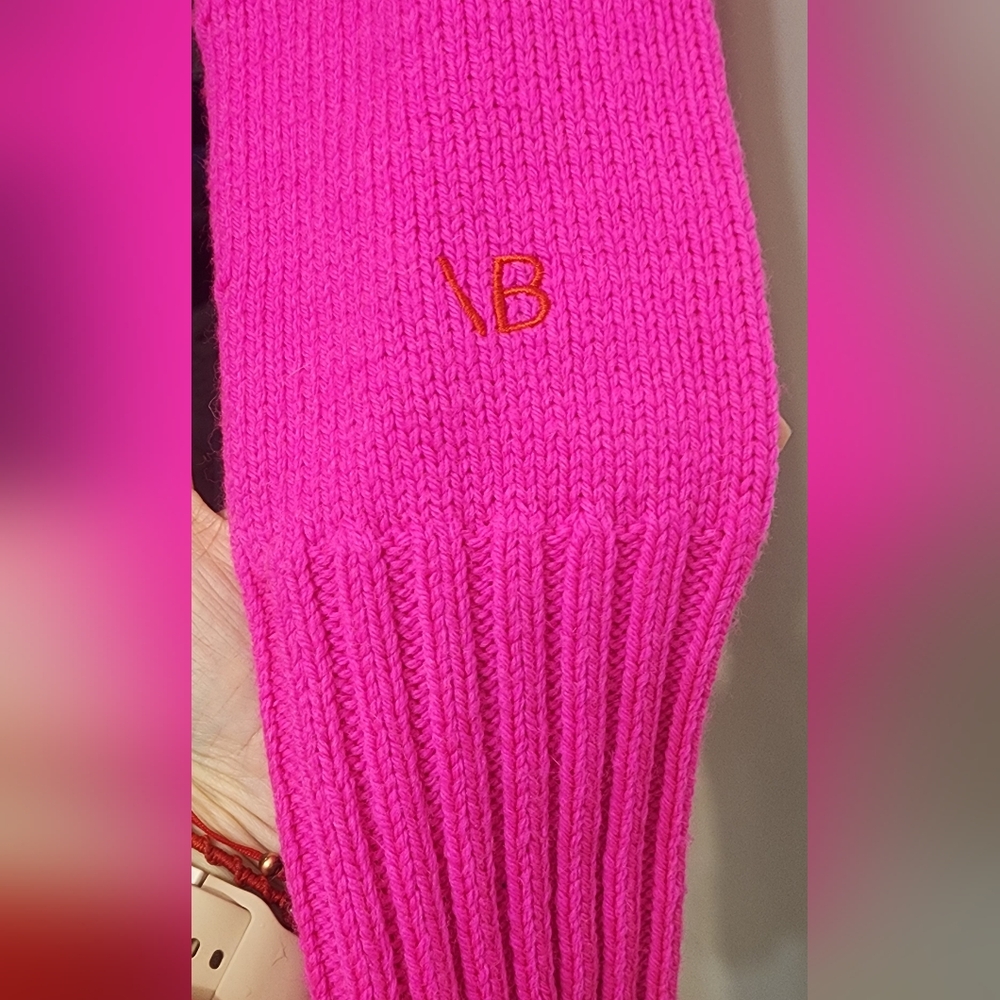 Victoria Beckham Pink Turtleneck Sweater, Size Extra Small, Wool. - Picture 13 of 13